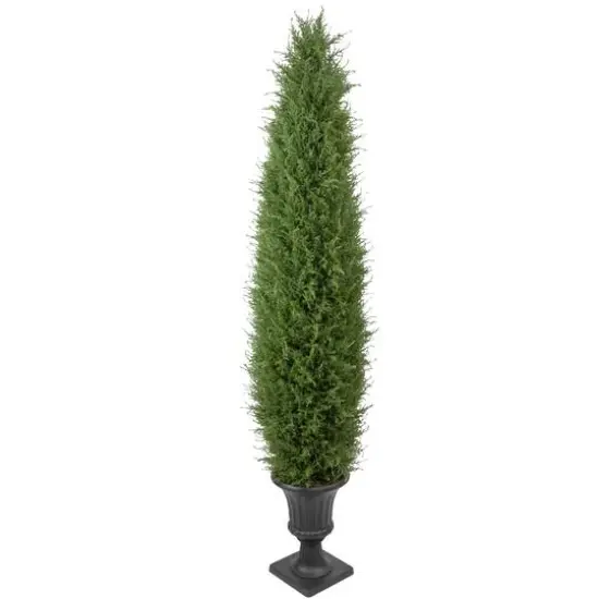 5ft. Unlit Artificial Cedar Pine Arborvitae Tree in Urn Style Pot {7}