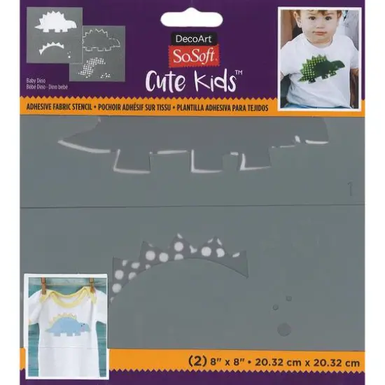 DecoArt&reg; SoSoft&reg; Baby Dino Fabric Stencils {1}