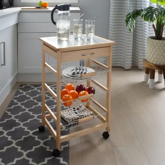Organize It All 3-Tier Basket & Drawer Kitchen Cart {4}