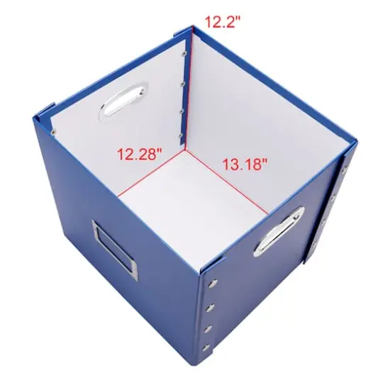 12" Snap-N-Store Vinyl Record Storage Box Classic Blue {6}