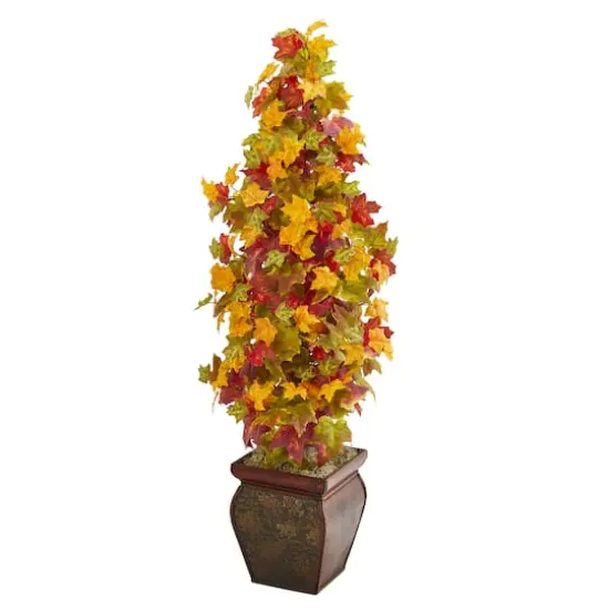 3ft. Autumn Maple Tree in Brown Decorative Planter {1}