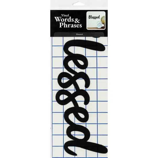 Leisure Arts&reg; Vinyl Blessed Black Wall Decal {5}