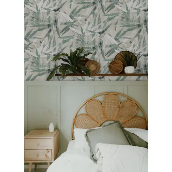 NuWallpaper Egypt Sherrod Jade Bali Bamboo Peel & Stick Wallpaper {3}