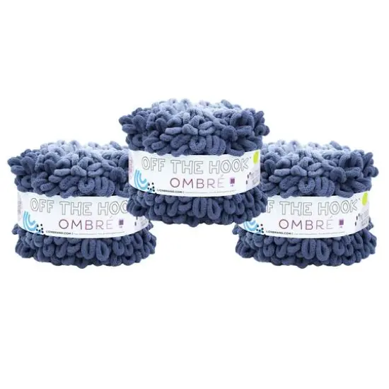 3 Pack Lion Brand&reg; Off the Hook&trade; Ombre Yarn Rain Cloud {1}
