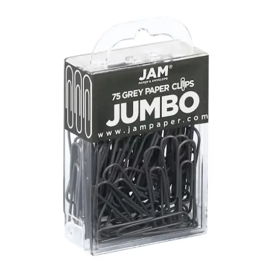 JAM Paper Jumbo Paper Clips Gray {4}