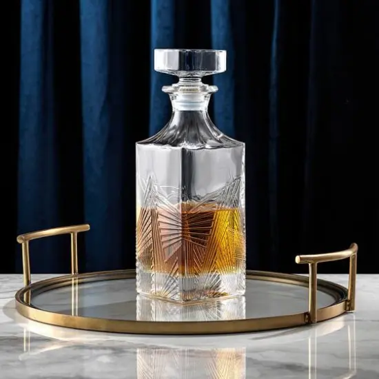 JoyJolt&reg; Gatsby Art Deco Whiskey Decanter & Glasses Set {4}