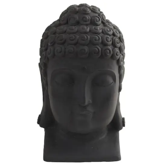 15.5" Gray Buddha Head {1}