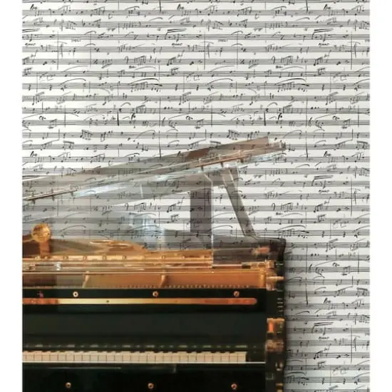 RoomMates Melody Peel & Stick Wallpaper White/Black {4}