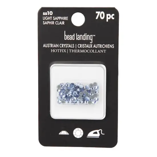 SS10 Round Hotfix Austrian Crystals by Bead Landing™, 70ct. Light Sapphire {5}