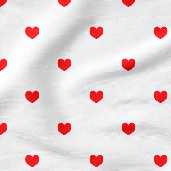 Fabric Editions White Hearts Cotton Fabric {5}