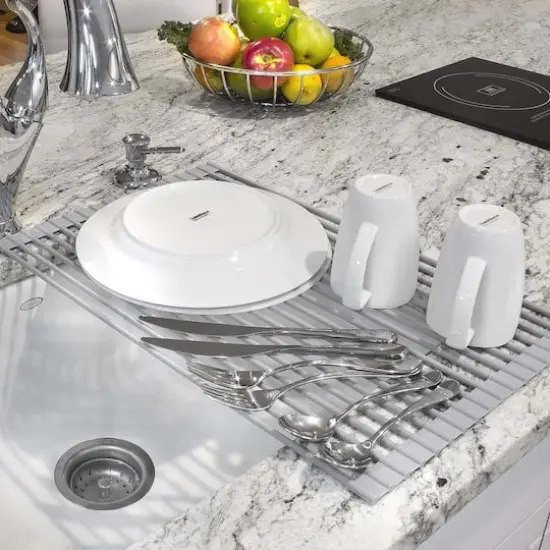 Sorbus Roll-Up Dish Drying Rack {3}