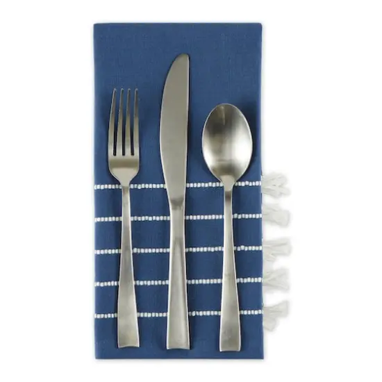 DII&reg; Striped Tassel Napkins, 4ct. Navy {6}