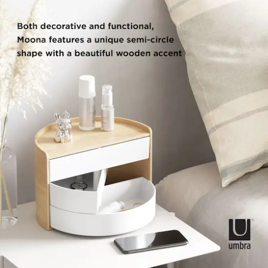 Umbra Moona Jewelry Box White Natural {6}