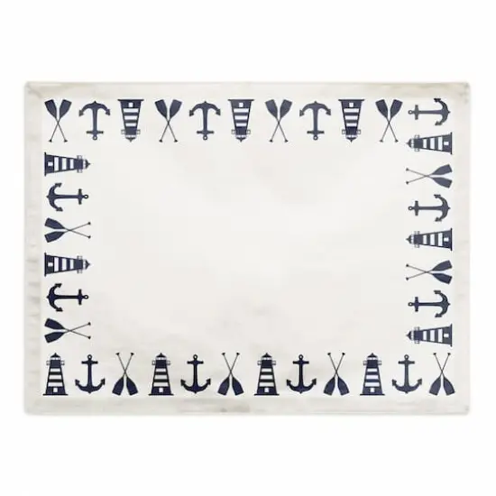 Nautical Border 18" x 14" Poly Twill Placemat {1}