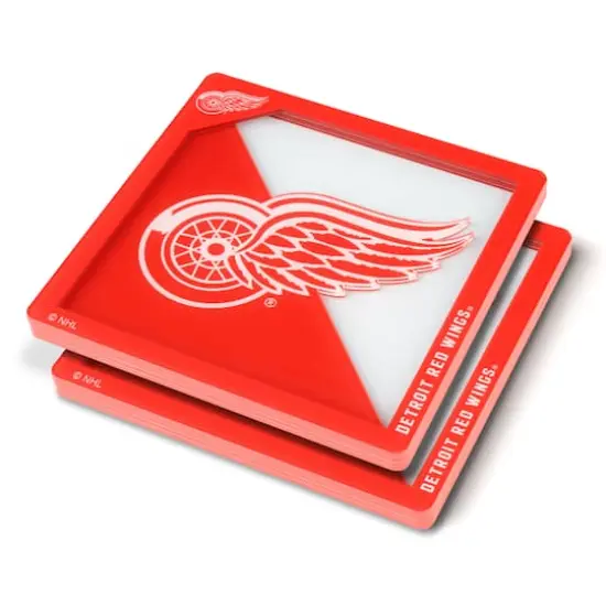 NHL 3D Logo Series Coasters, 2ct. Detroit Red Wings {1}
