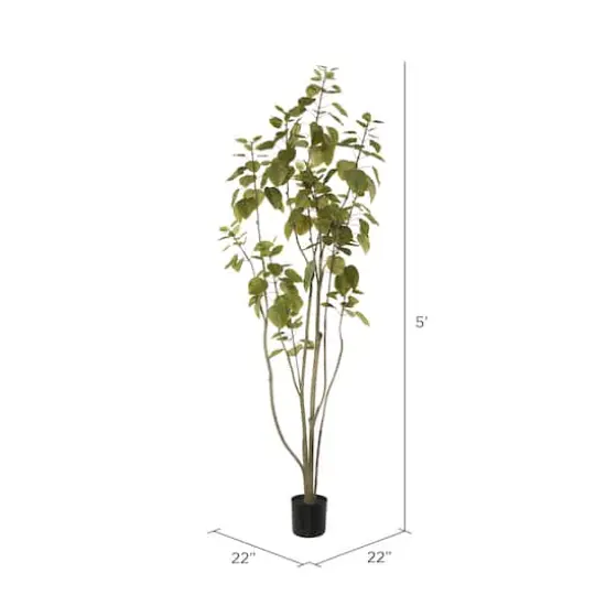 5ft. Potted Artificial Green Smoke Tree {5}