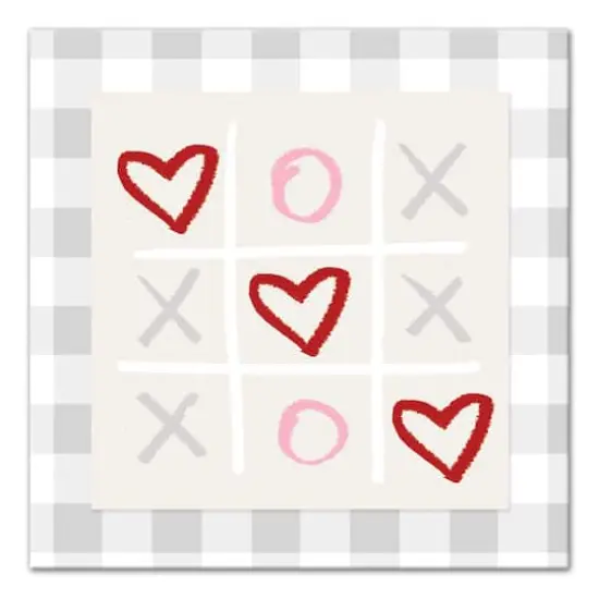 Tic Tac Toe Love Canvas Wall Art {1}