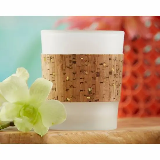 Kate Aspen&reg; Tropical Chic Gold Glitz Cork Wrapped Tea Light Holder, 12 Pack {3}