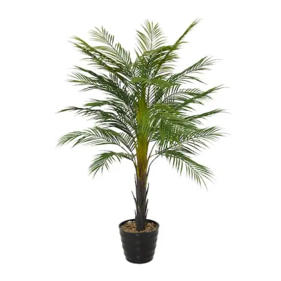 43" Green PVC Contemporary Potted Artificial Tree {3}