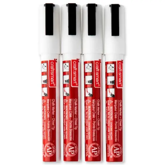 White Chisel Tip Chalk Marker Set by Craft Smart&reg; {1}