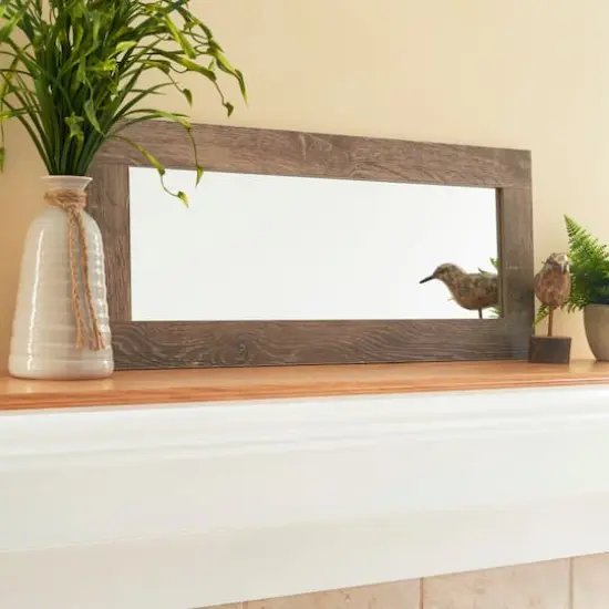 Household Essentials 29.5" x 12.5" Rectangular Wall Mirror Ashwood {4}