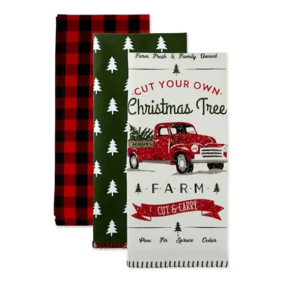 DII&reg; Christmas Truck Dishtowels Set {1}