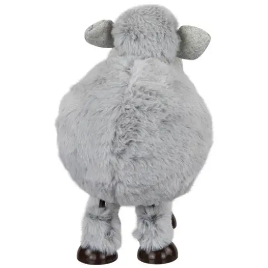 7.5" Gray Bouncing Sheep Plush Easter Figure {7}
