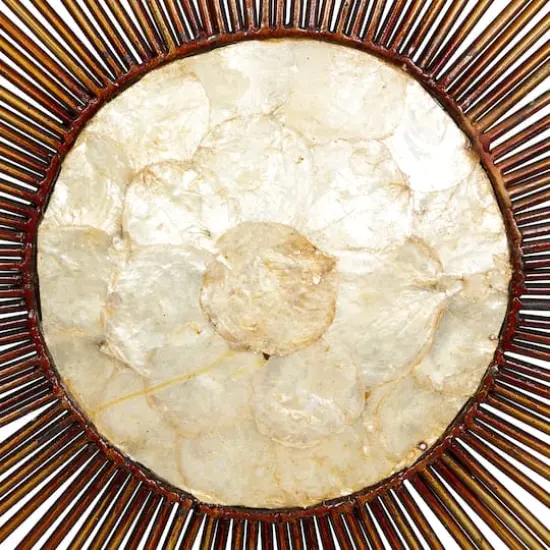 Gold Sunburst Capiz Wall Accent {4}
