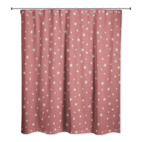 Red Twinkle Shower Curtain {1}