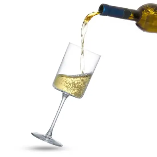 JoyJolt&reg; 11oz. Claire Crystal Cylinder White Wine Glasses, 4ct. {4}