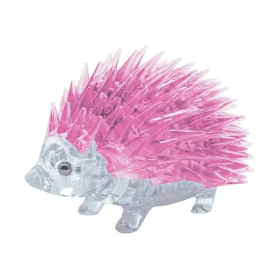 3D Crystal Puzzle - Hedgehog (Pink): 55 Pcs {1}