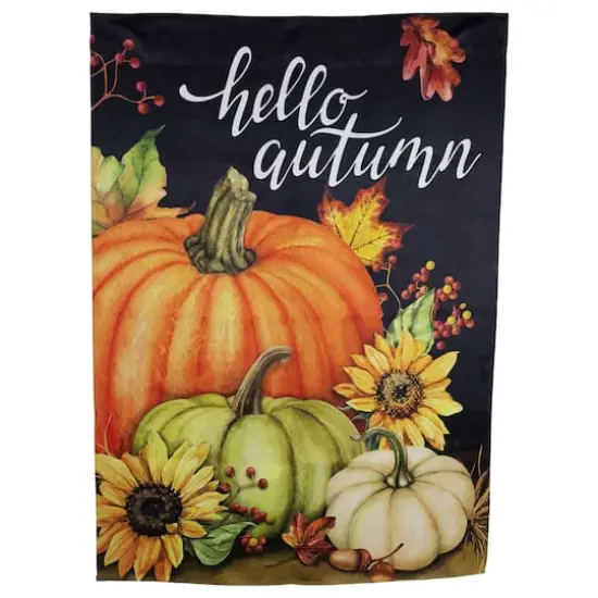 40" x 28" Pumpkins & Sunflowers Hello Autumn Outdoor Fall Harvest House Flag {4}