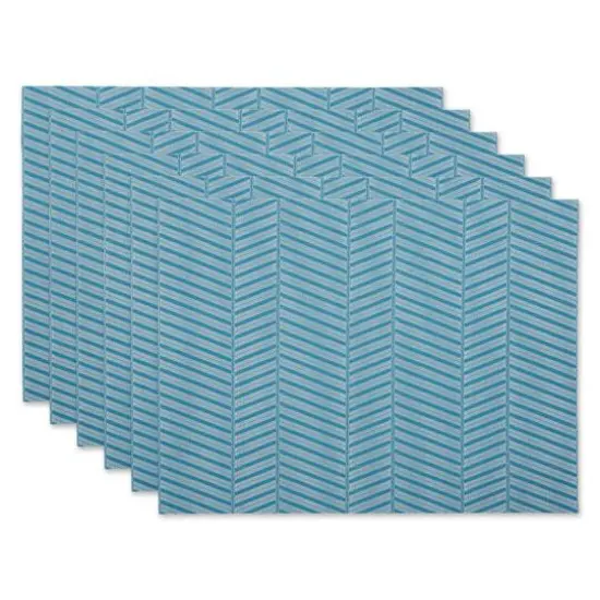 DII&reg; Textured Twill Weave Placemats, 6ct. Antique Green {2}