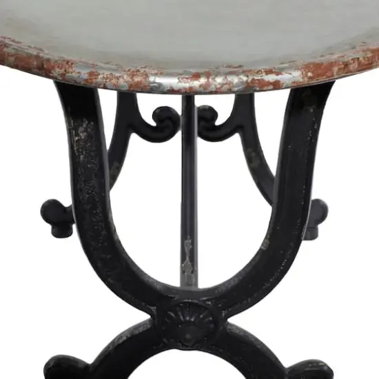 Grey Farmhouse Metal Console Table, 29" x 45" {6}