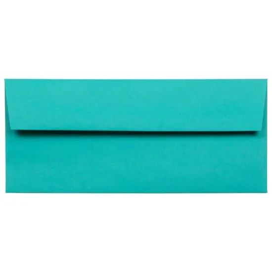 JAM Paper#10 Business Bright Hue Recycled Envelopes, 50ct. Sea Blue {1}