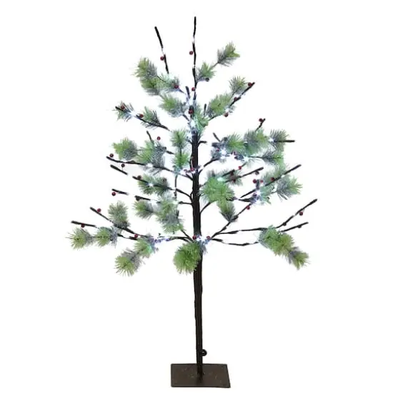 3ft. Pre-Lit Twig Tree, White LED Twinkle Lights {1}