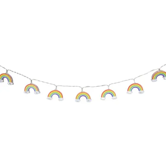 10ct. LED Warm White Rainbow Christmas String Lights with Clear Wire {3}