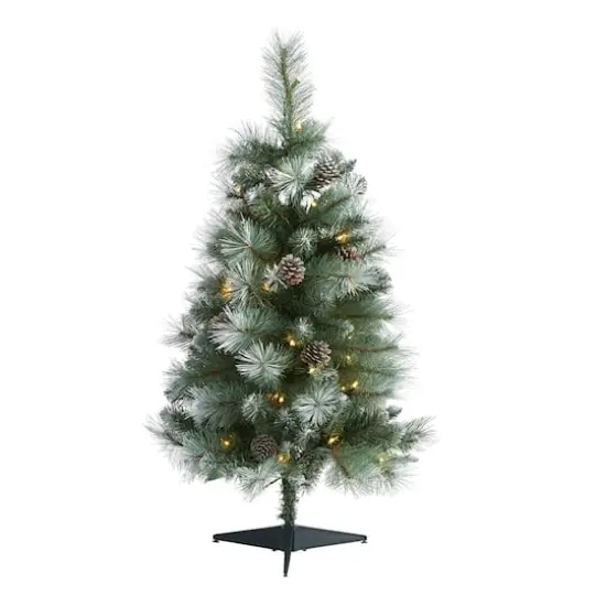3ft. Pre-Lit British Columbia Mountain Pine Artificial Christmas Tree, Clear LED Lights {1}