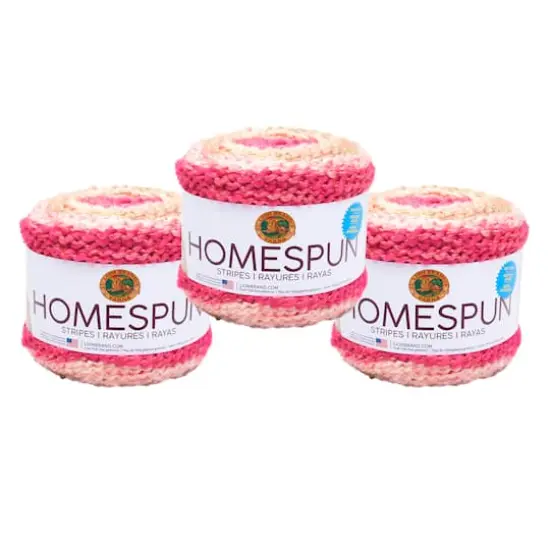 3 Pack Lion Brand&reg; Homespun&reg; New Look Yarn First Blush {2}