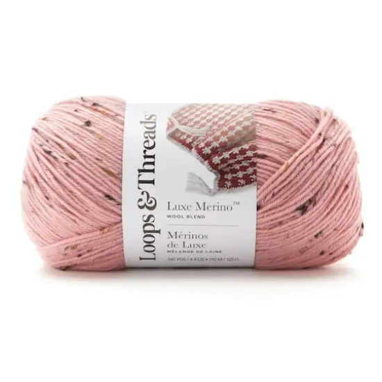 Luxe Merino&trade; Tweed Yarn by Loops & Threads&reg; Bridal Rose {1}