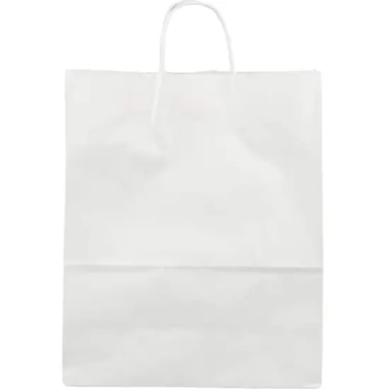 JAM Paper 15.5" White Kraft Solid Gift Bags, 100ct. {3}