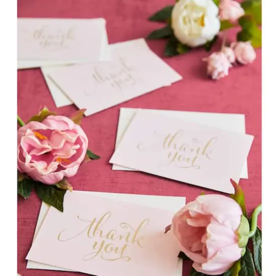 Blush & Gold Thank You Cards & Envelopes By Celebrate It&trade; {6}