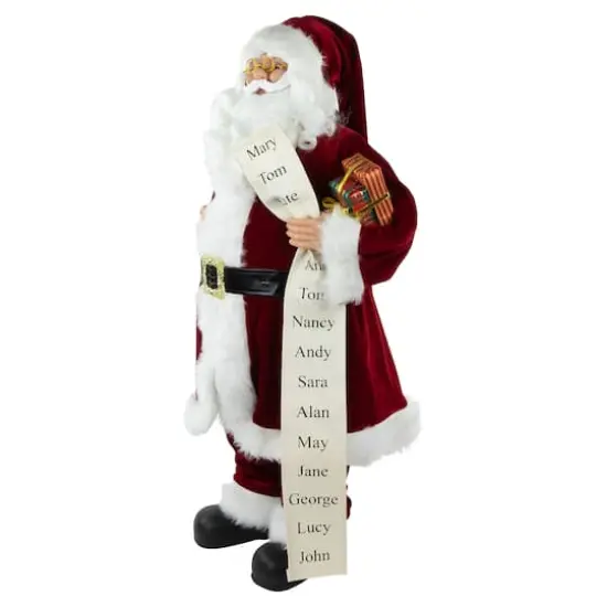 36" Santa Claus with Naughty or Nice List Christmas Figure {8}