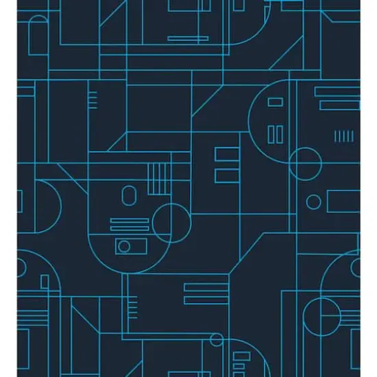 RoomMates Star Wars R2D2 Geometric Peel & Stick Wallpaper Blue and Navy {1}