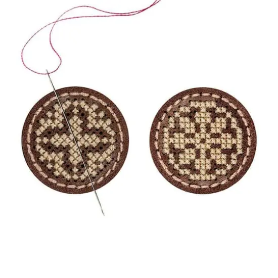 Wonderland Crafts Abstract Flower Magnetic Needle Holder Embroidery Kit, 2ct. {3}