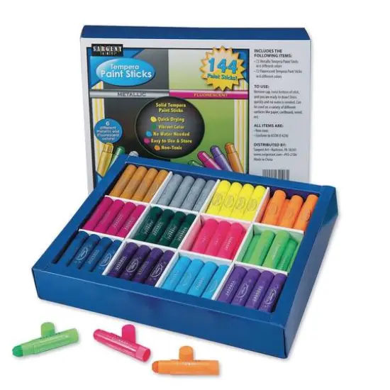 Sargent Art&reg; Neon & Metallic Tempera Paint Stick Set {1}