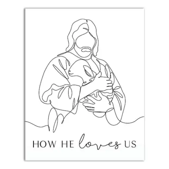 How He Loves Us 1 11" x 14" Canvas Wall Art {1}
