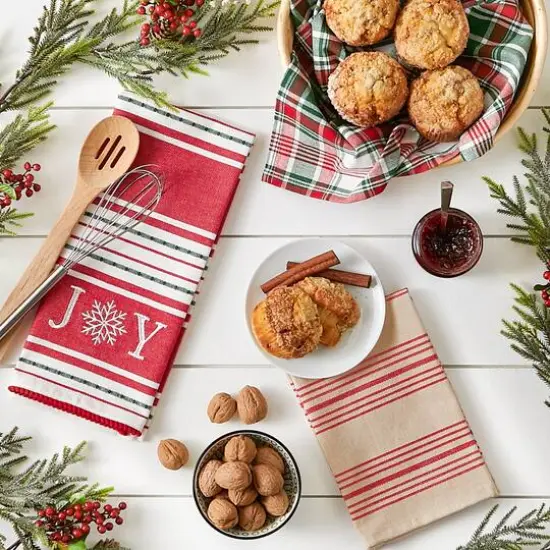 DII&reg; Assorted Joy Snowflake Dishtowel Set {8}