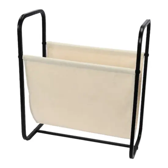 Household Essentials 20" Canvas & Metal Magazine Rack {1}
