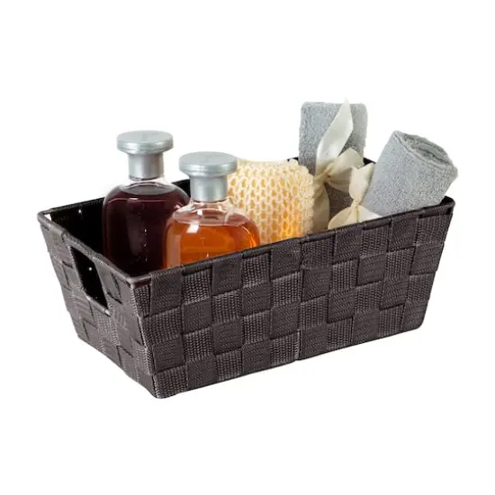 Simplify Small Woven Storage Shelf Bin Chocolate {2}